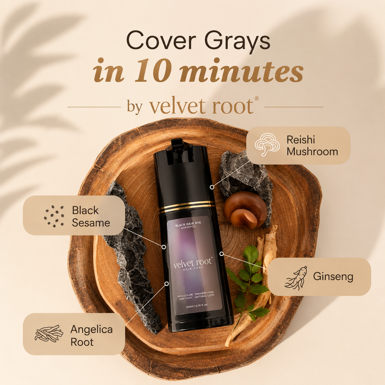 Velvet Root™ | Instant Hair Color Shampoo (Anti-Gray Formula)